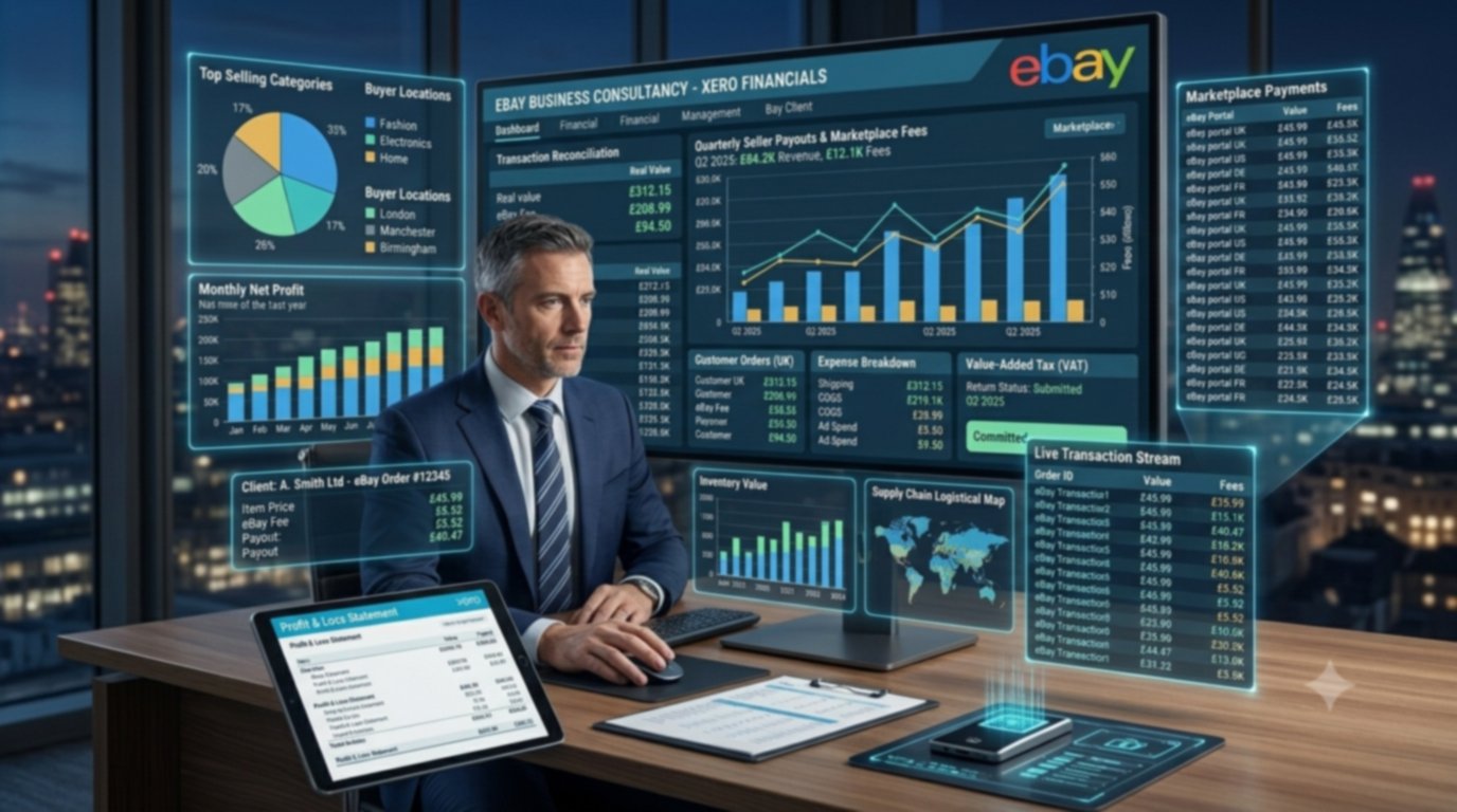 E-commerce accounting and financial reporting dashboard